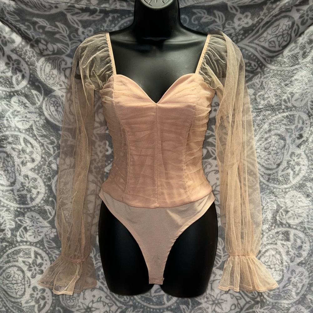 Long puff sleeve bodysuit